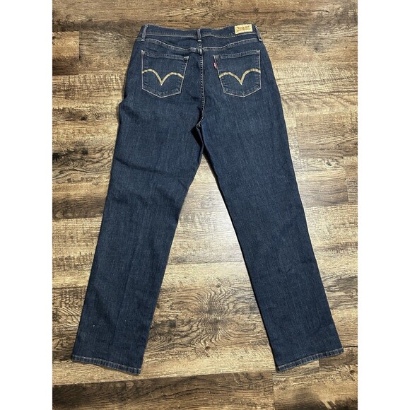 Levi's 512 Perfectly Slimming Jeans 12S W31 L30 Straight Leg Dark Wash Stretch - Picture 8 of 10